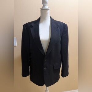Oscar De La Renta Wool Cashmere Blazer Mens 41R Jacket Black